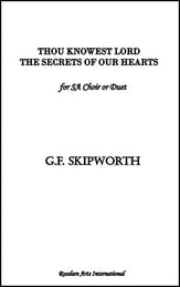 Thou Knowest Lord the Secrets of Our Heart SA choral sheet music cover